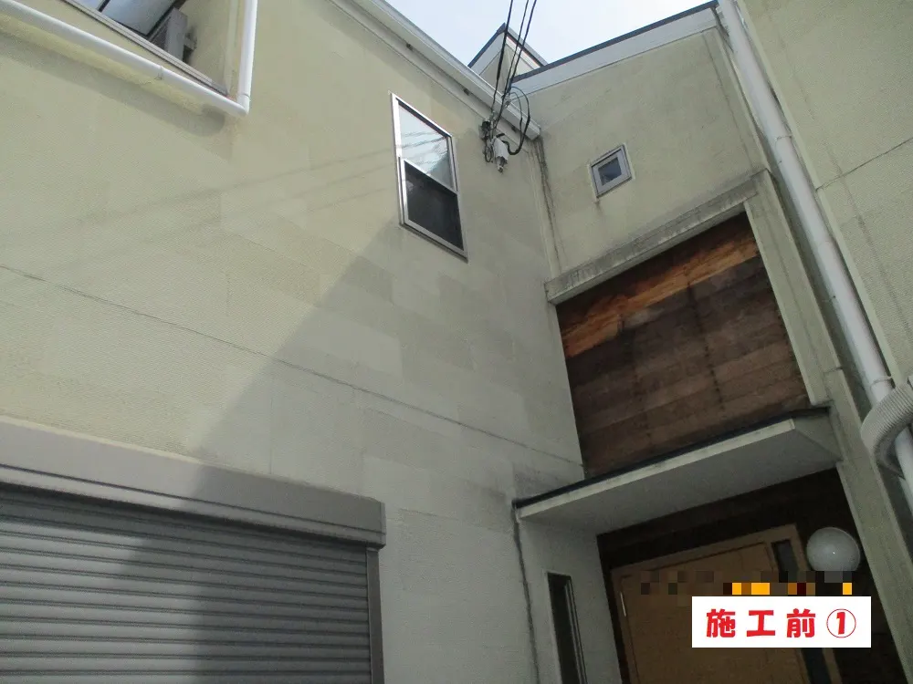 大阪市淀川区 Ｋ様邸の外壁塗装工事（施工前）