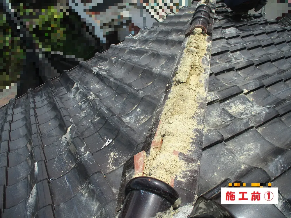高槻市 Ｓ様邸の屋根補修・漆喰工事（施工前）