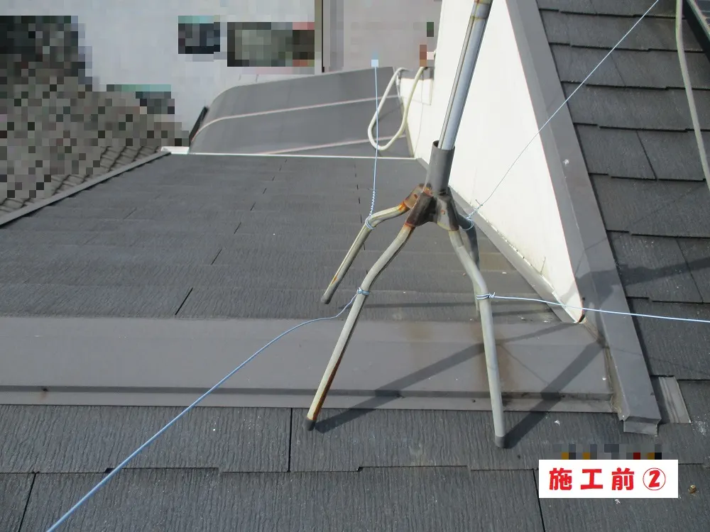 大阪市淀川区 Ｍ様邸の屋根塗装工事・施工前の写真2