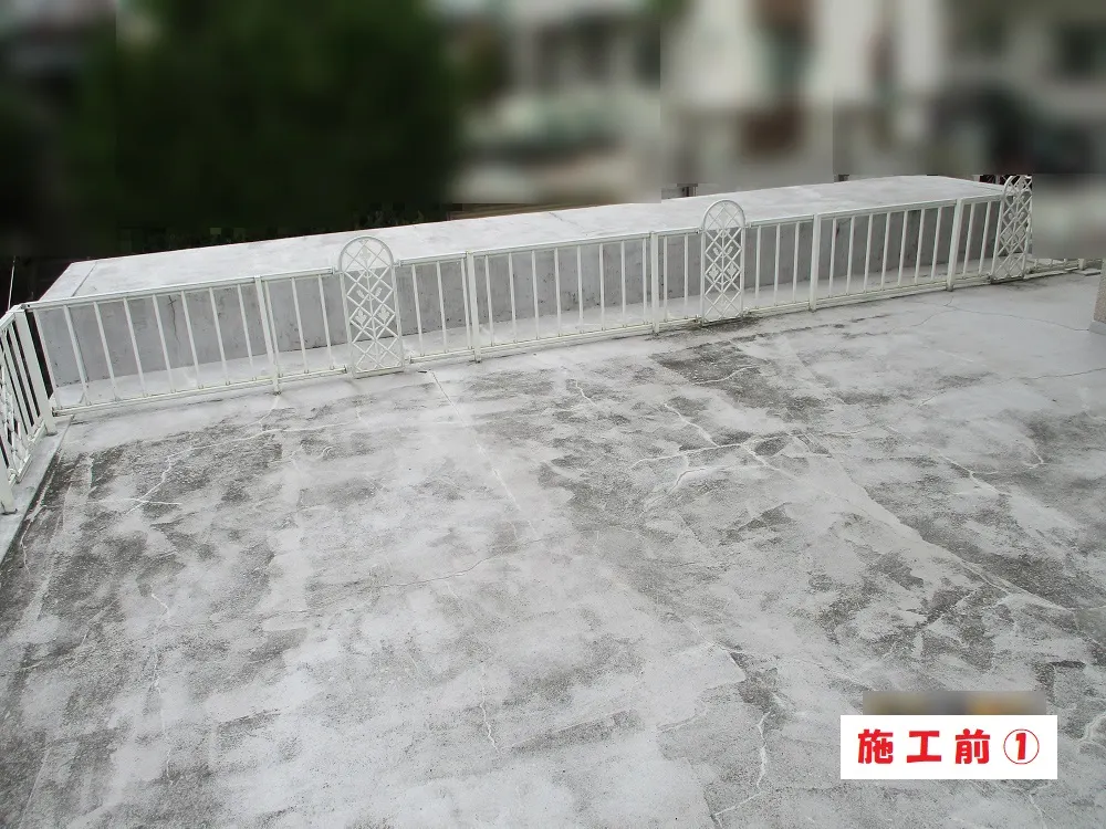 枚方市 Ｓ様邸のガレージ屋上防水工事（施工前）