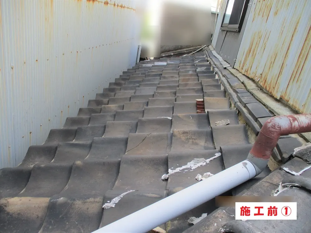 大阪市旭区 K様邸の下屋根葺き替え工事(施工前)