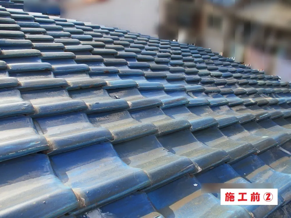 大阪市生野区 Ｙ様邸の屋根葺き替え工事・施工前の写真2
