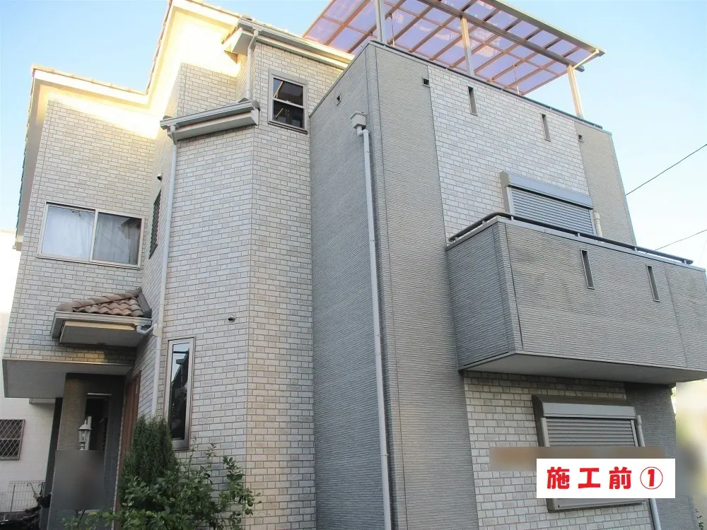 外壁塗装工事-大阪府豊中市 T様邸②:施工事例176(施工前)