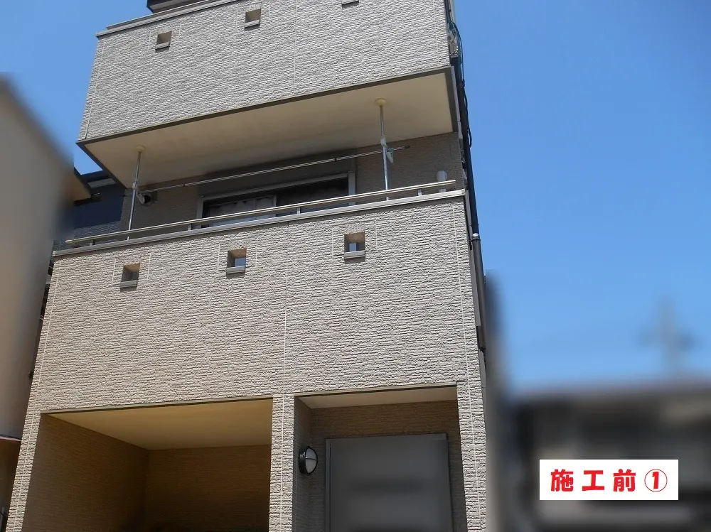 外壁塗装工事-大阪市淀川区 T様邸①:施工事例185(施工前)