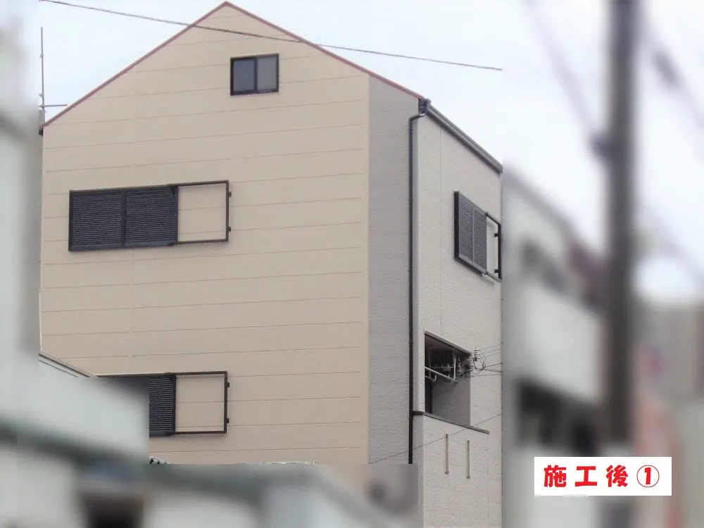 大阪市福島区 U様邸の外壁塗装工事(施工後)