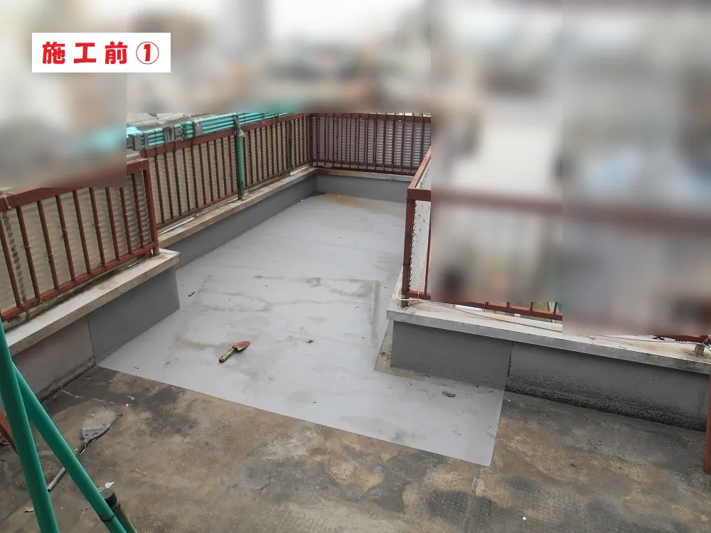 屋上防水工事－大阪市東成区 Ｏ様 店舗：施工事例198（施工前）