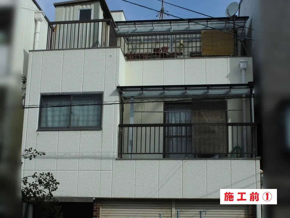 外壁塗装工事－大阪市都島区 Ｔ様邸①：施工事例206（施工前）