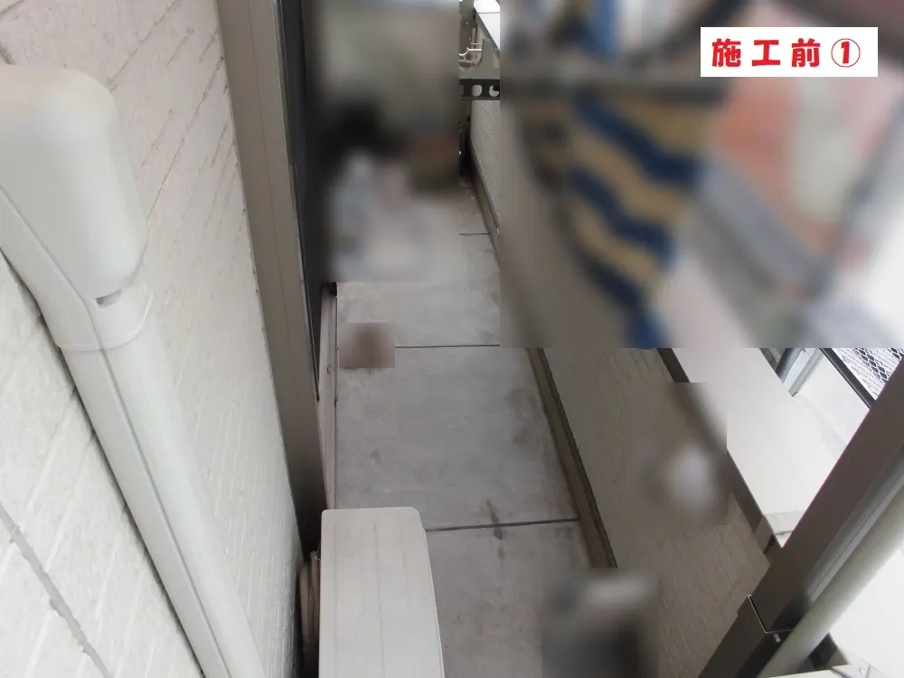 東大阪市 Ｎ様邸のベランダ防水工事（施工前）