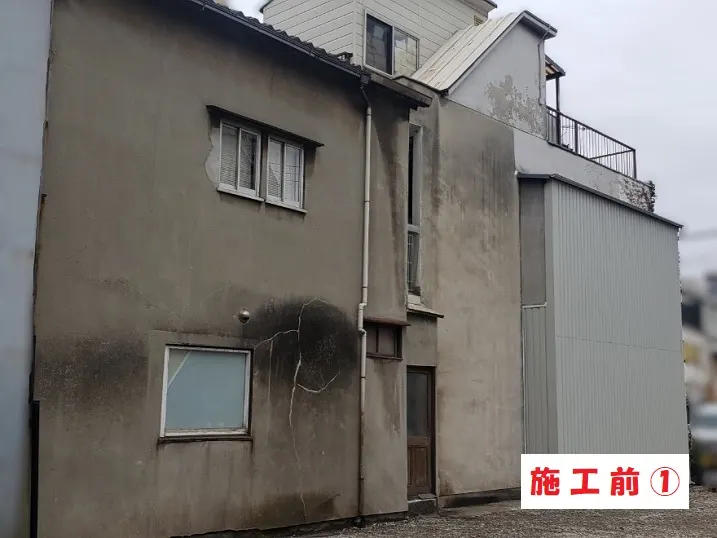 外壁塗装工事－大阪市北区 Ｉ様・Ｏ様 店舗：施工事例246（施工前）