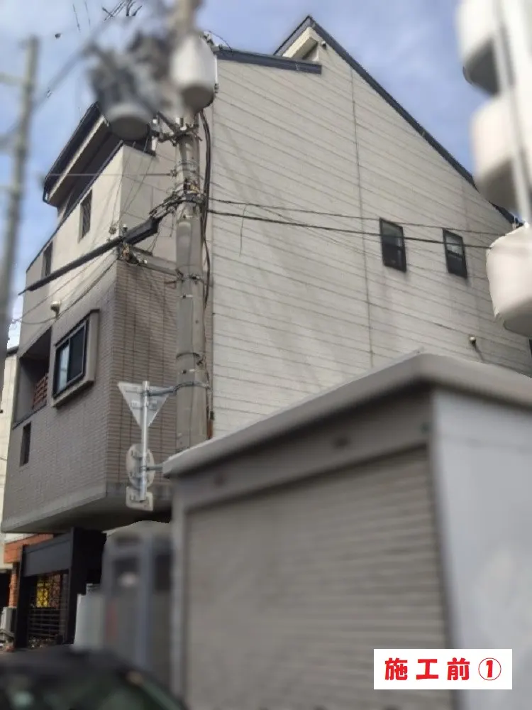 外壁塗装工事－大阪市平野区 Ｕ様邸①：施工事例254（施工前）