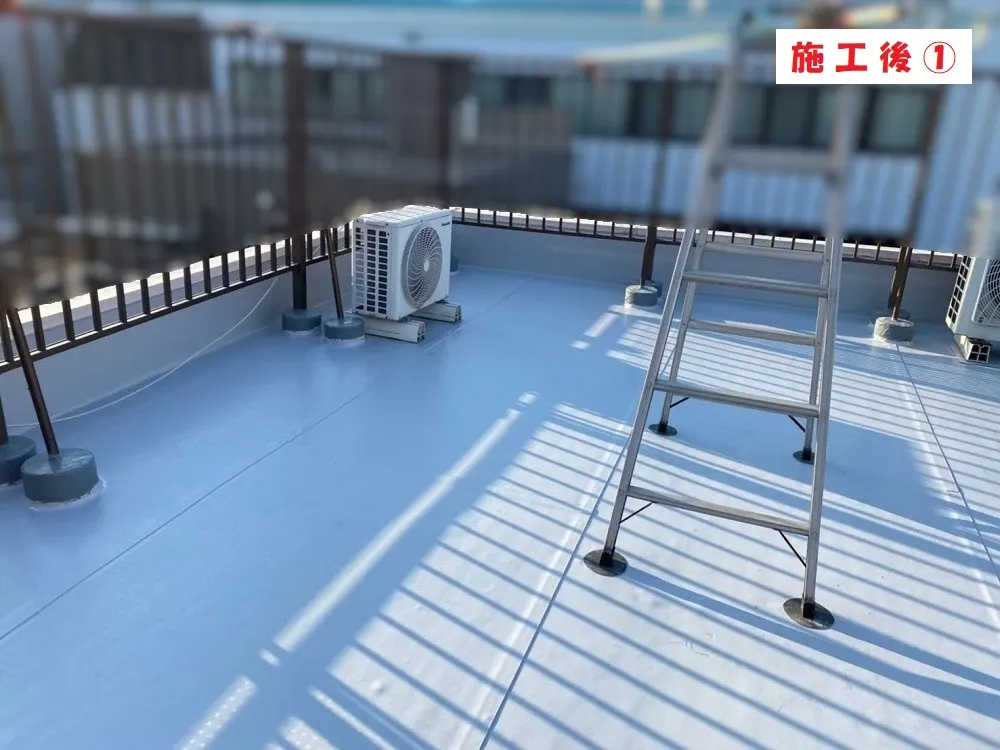 屋上シート防水工事－大阪市西成区 Ｔ店舗様：施工事例259（施工後）