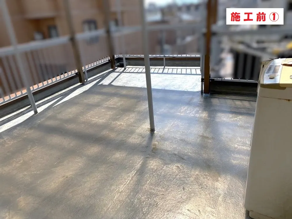 屋上シート防水工事－大阪市阿倍野区 Ｔ様 集合住宅：施工事例265（施工前）