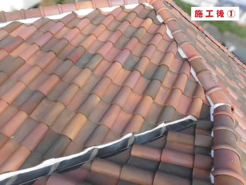 屋根漆喰工事－大阪府箕面市 Ｈ様邸：施工事例264（施工後）