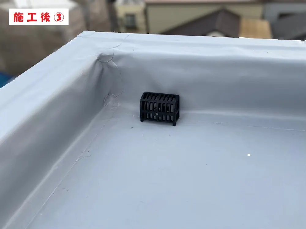 大阪市淀川区 Ｓ会社様の塔屋シート防水工事・施工後の写真3