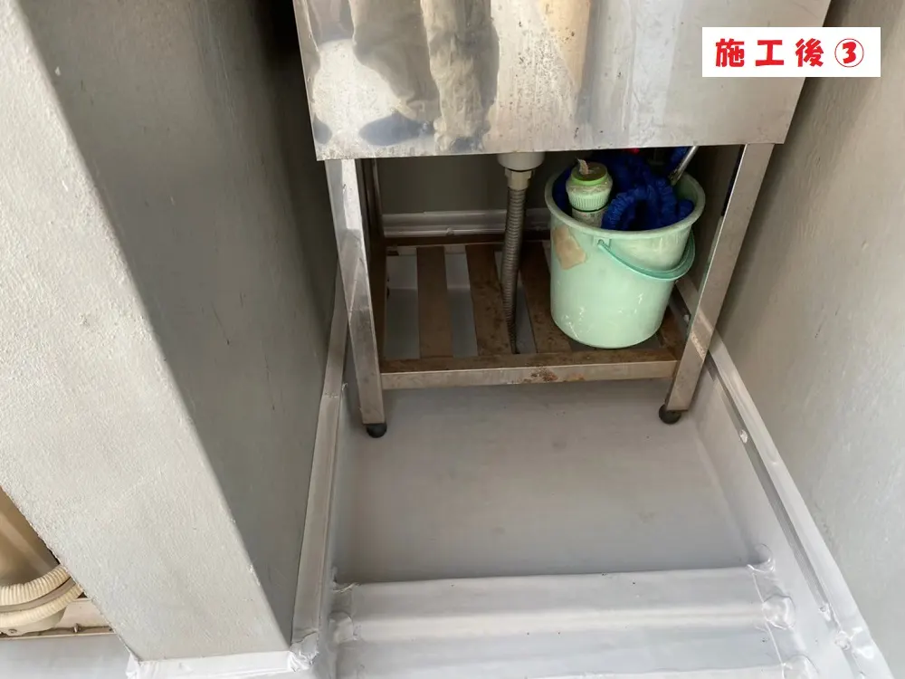 大阪市阿倍野区 集合住宅の屋上シート防水工事・施工後の写真3
